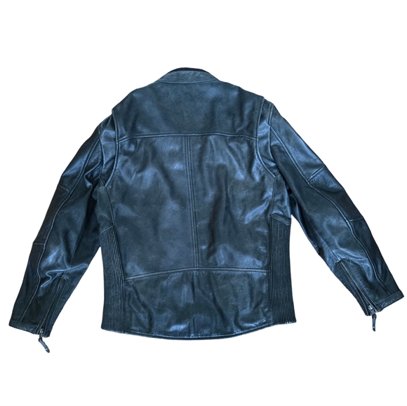 Cortech The Idol Leather Cafe Racer Style Motorcycle Jacket - Picture 2 of 6